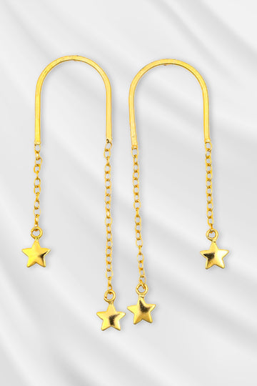 "Lunet Star Dangler Earrings – Shine in Every Sway"