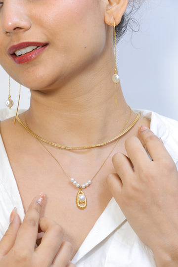 Sui Dhaga Combo – Elegant Pearl Drop Jewelry Set