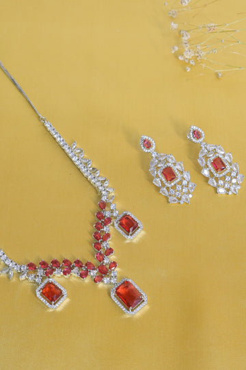 Aarohi – Ruby Elegance Jewelry Set