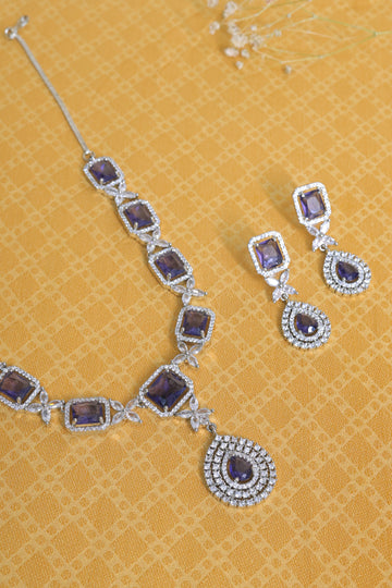 Sam – Royal Amethyst Charm Necklace Set
