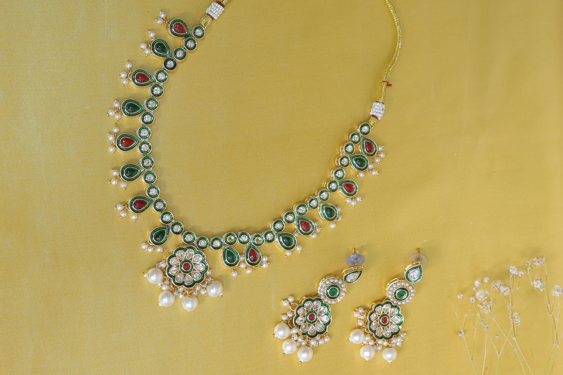 Rasika – Multicolor Meenakari Pearl Set