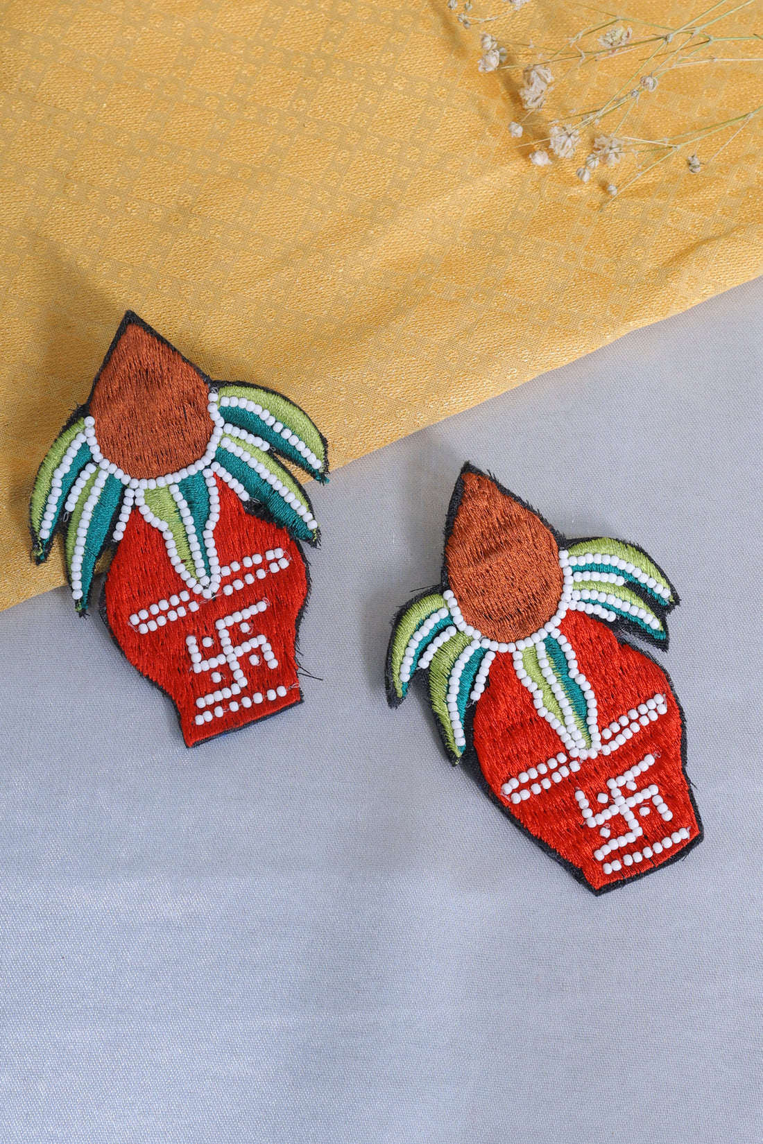 Red Kalash Earrings – Sacred Elegance for Festive Celebrations