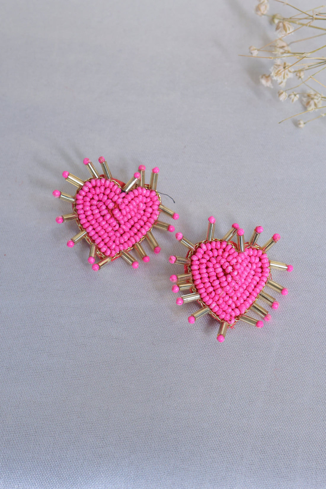Pink Heart Earrings