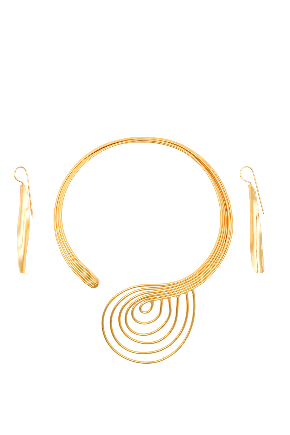 Nehel Sculpted Spiral Neckpiece Set