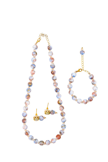 Beadsy Bloom – Handcrafted Glass Bead Jewelry Set