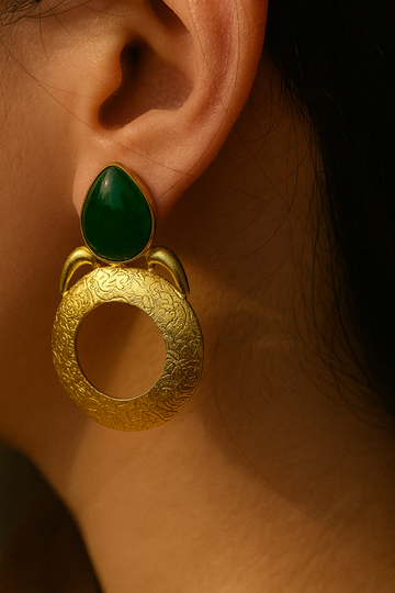 Royal Gold plated Brass earrings