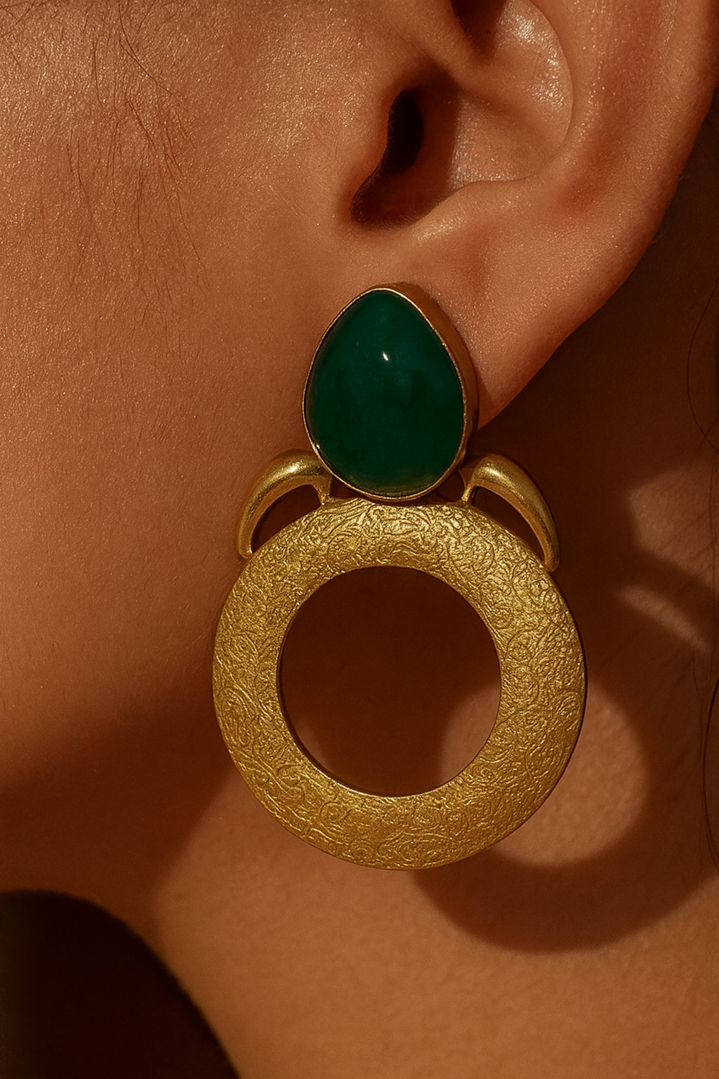 Royal Gold plated Brass earrings