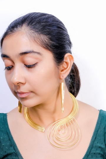 Nehel Sculpted Spiral Neckpiece Set