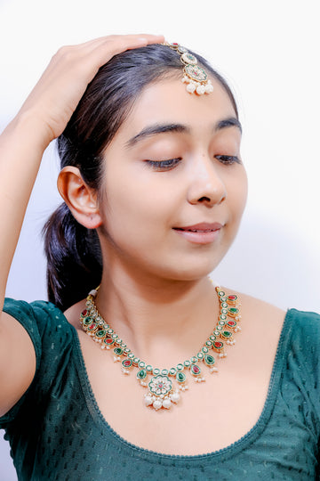 Rasika – Multicolor Meenakari Pearl Set