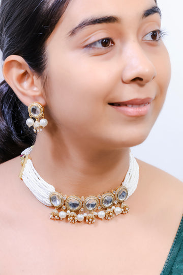 Sajda – Kundan Pearl Choker Set