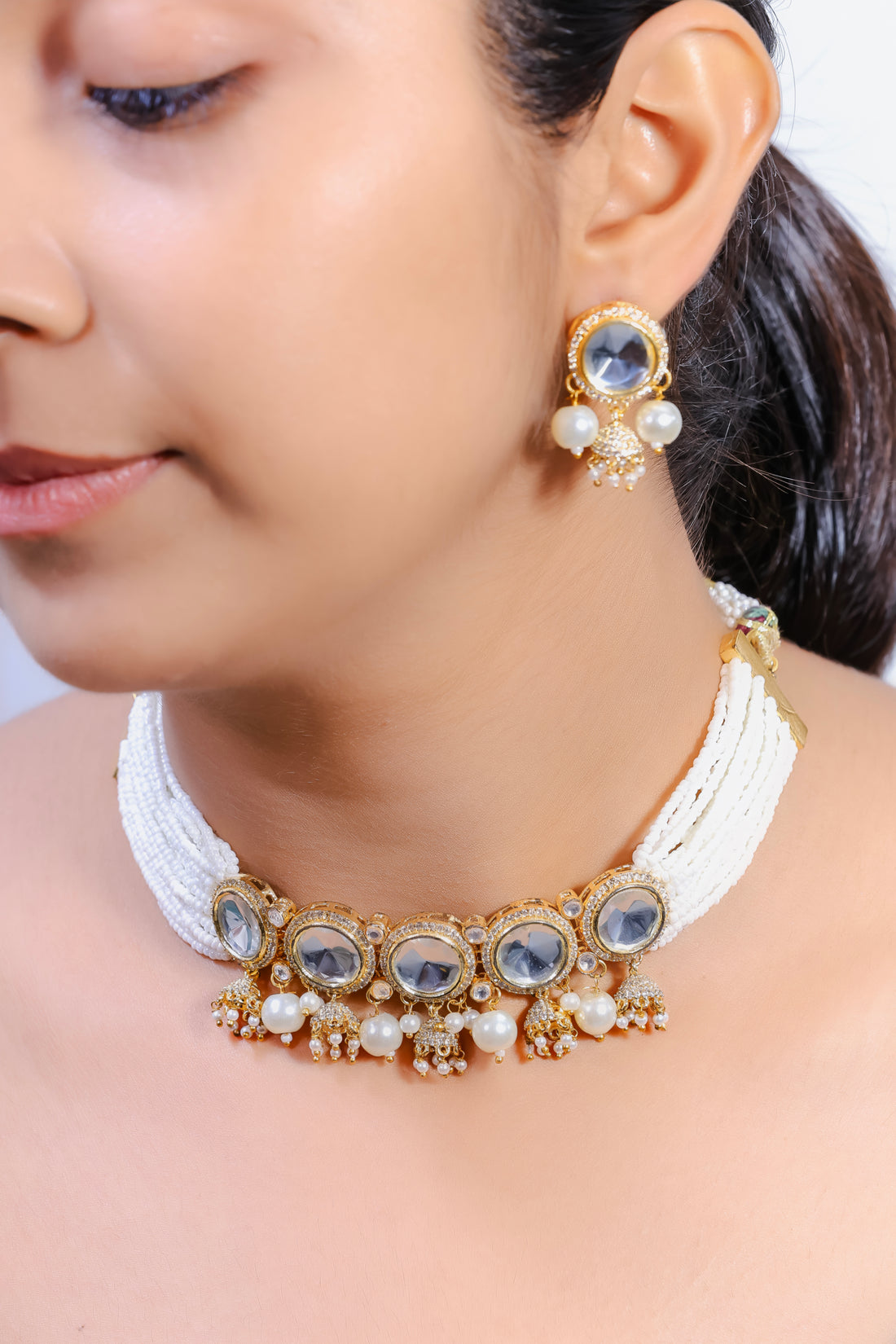 Sajda – Kundan Pearl Choker Set
