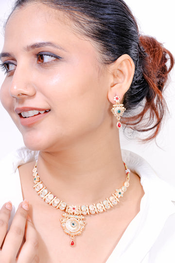 Zaraya Pearl & Ruby Bridal Set