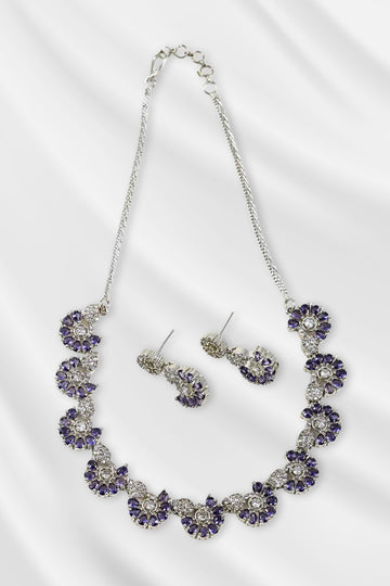 Noorain – Royal Violet Floral Set