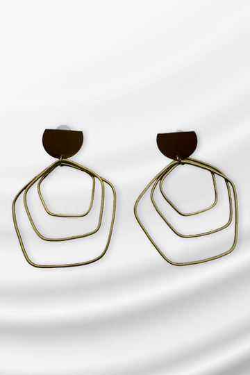 "Droovi Geometric Hoop Earrings – Bold Meets Balance"