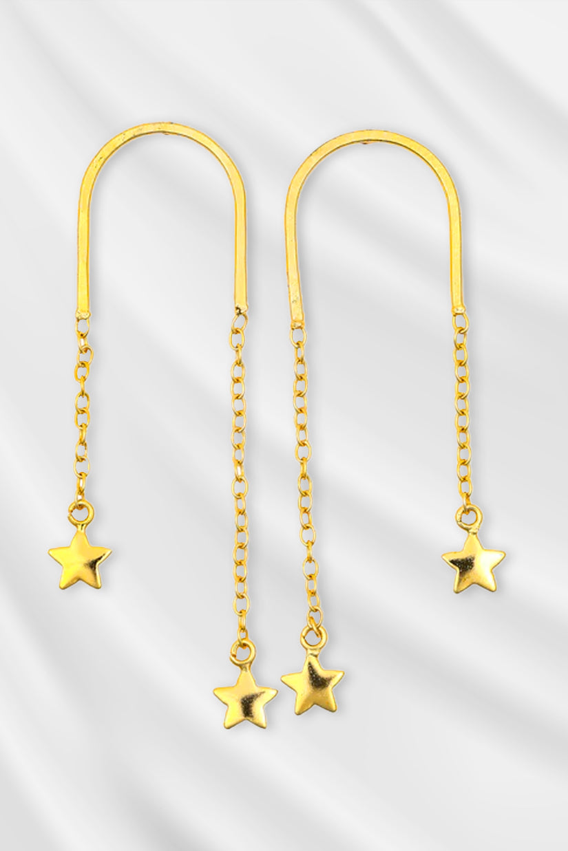 "Lunet Star Dangler Earrings – Shine in Every Sway"