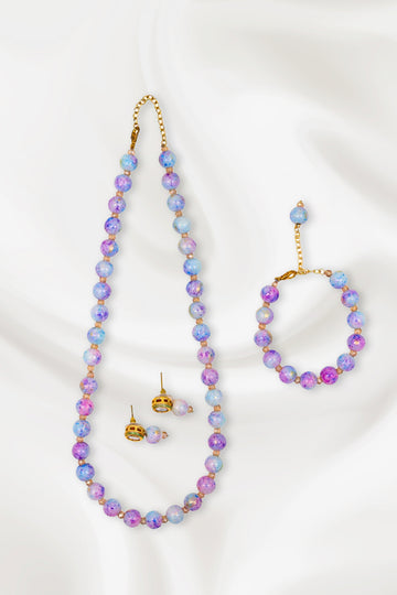 Luvella – Dreamy Pastel Galaxy Beaded Jewelry Set