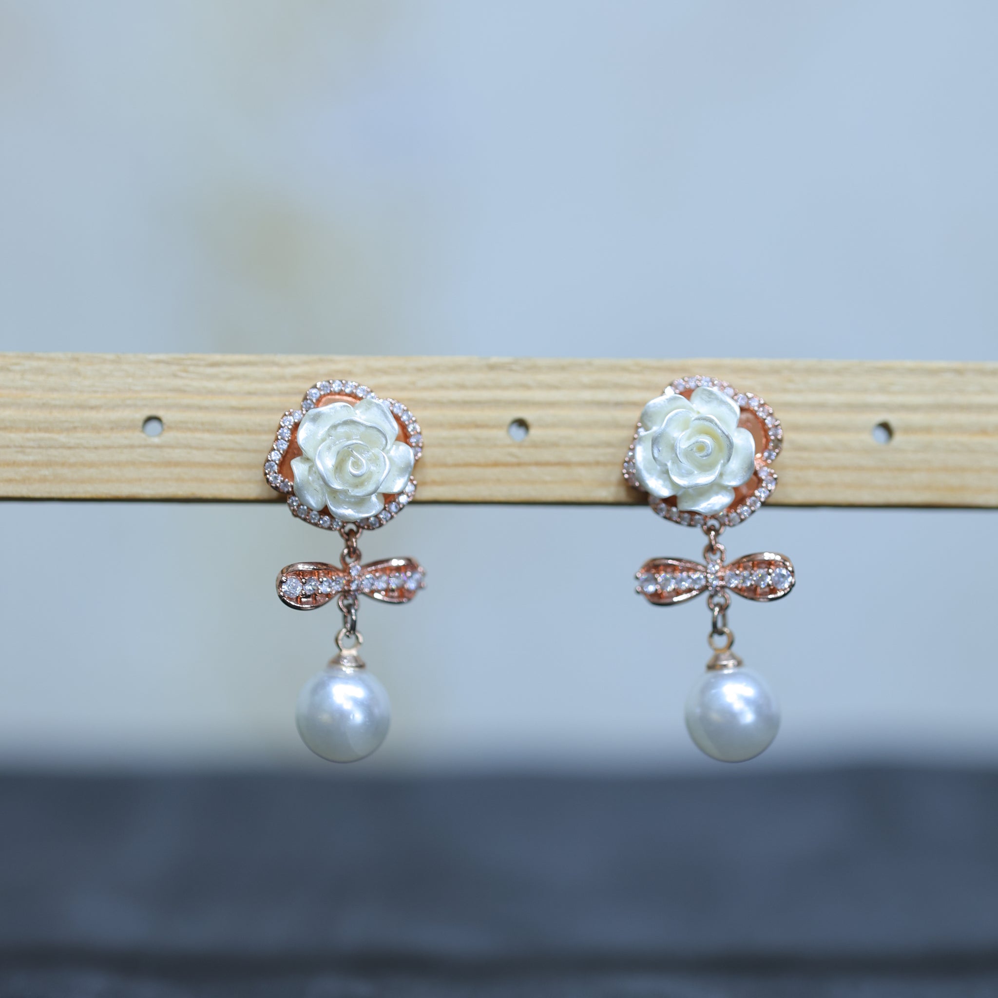 Rose earrings