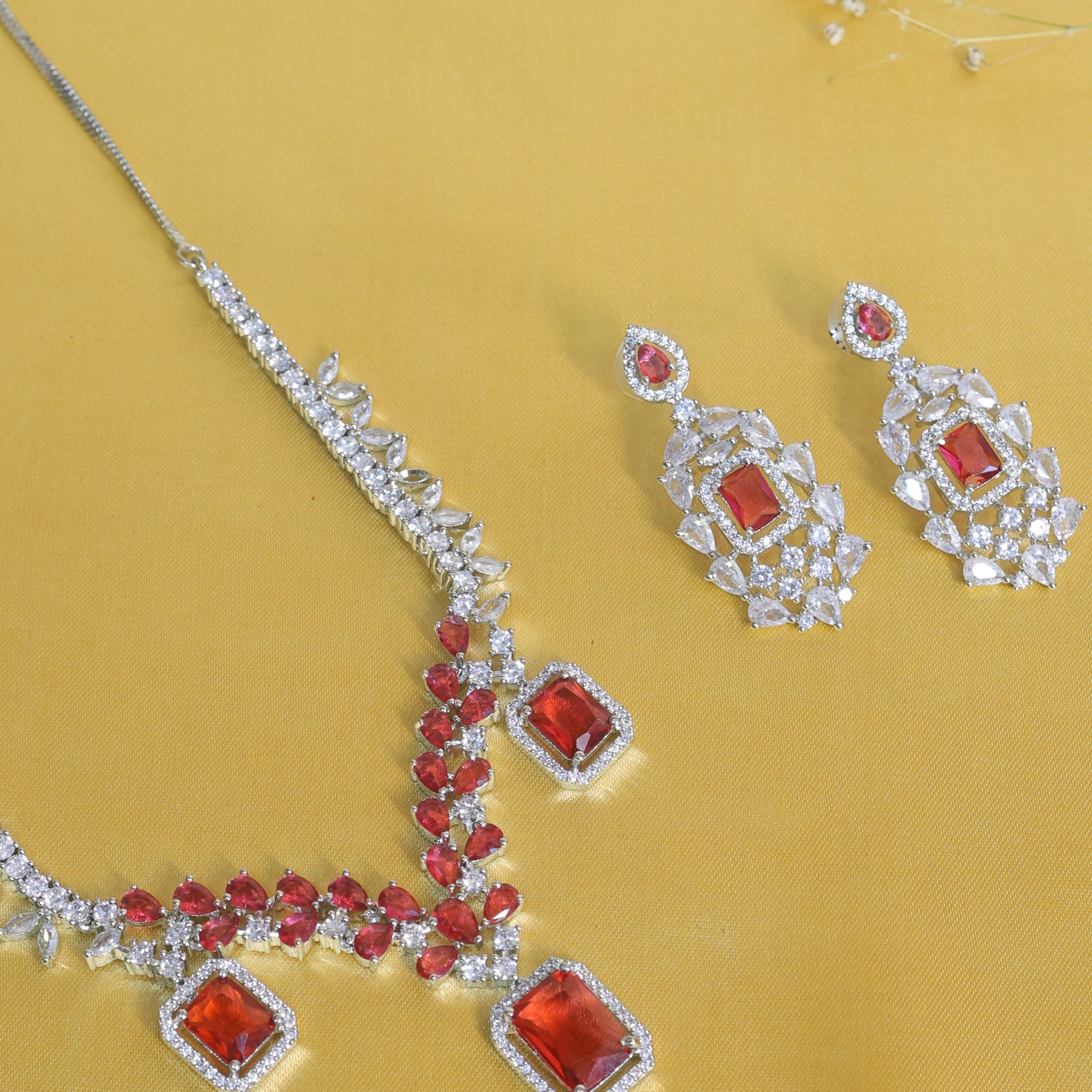 Aarohi – Ruby Elegance Jewelry Set