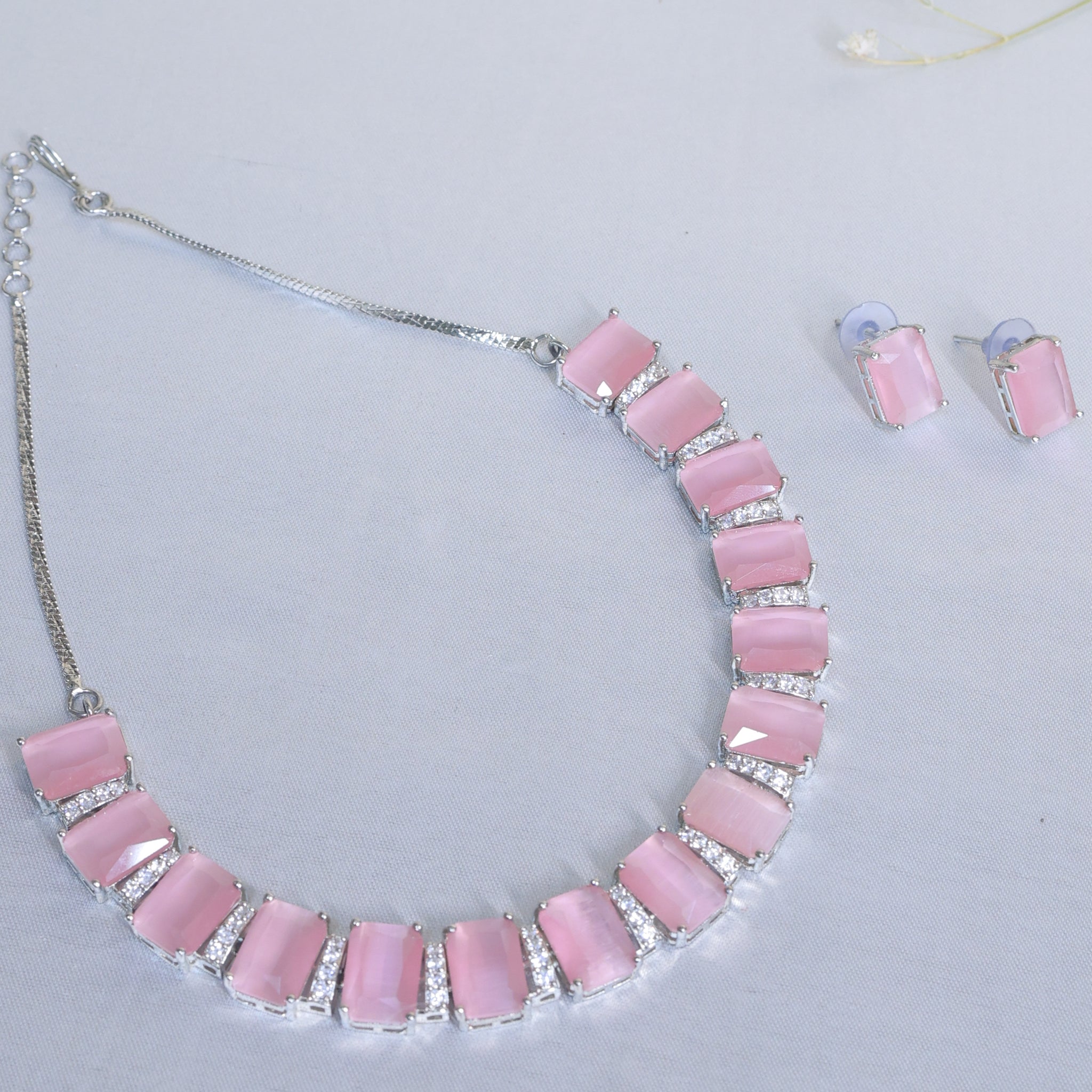Mehira – Blush Pink Emerald Cut Set