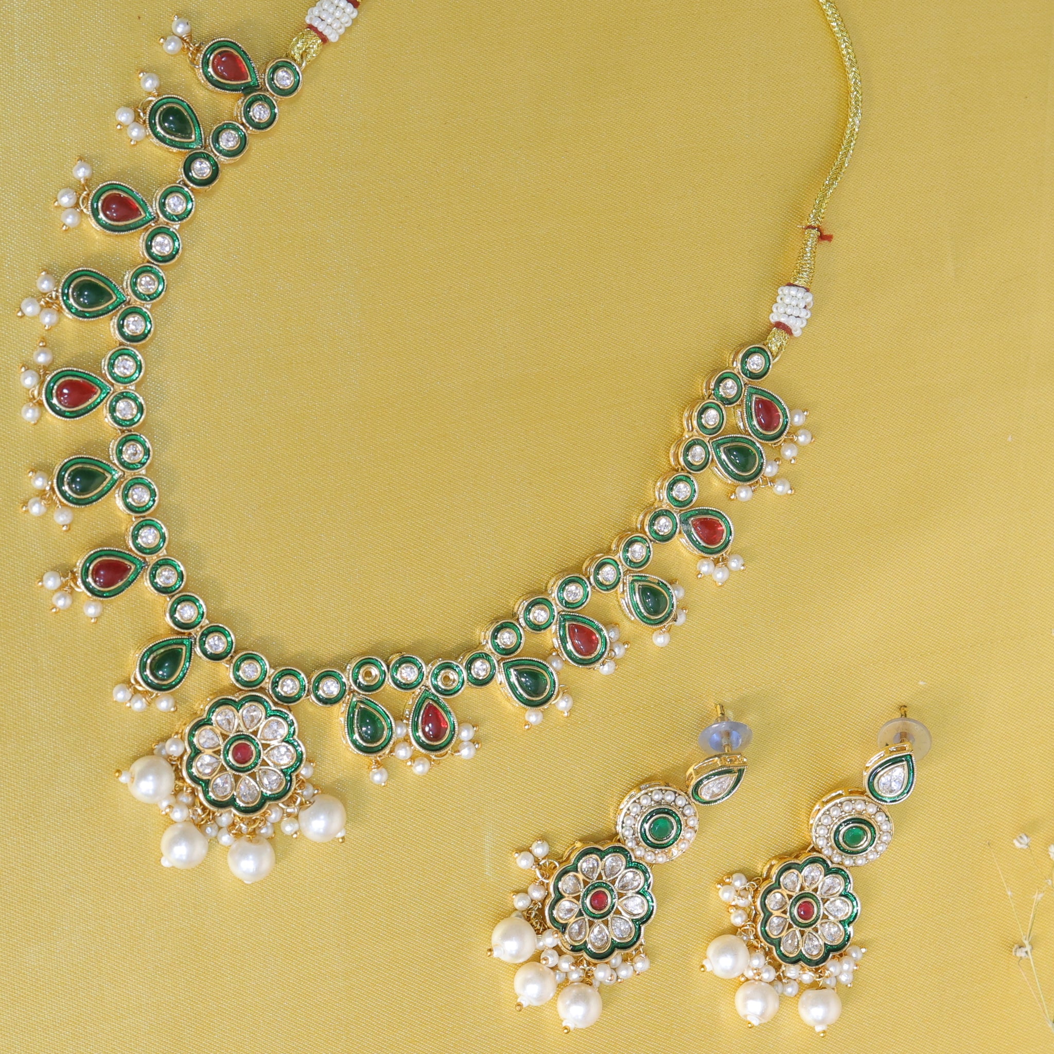 Rasika – Multicolor Meenakari Pearl Set