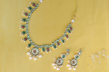 Rasika – Multicolor Meenakari Pearl Set