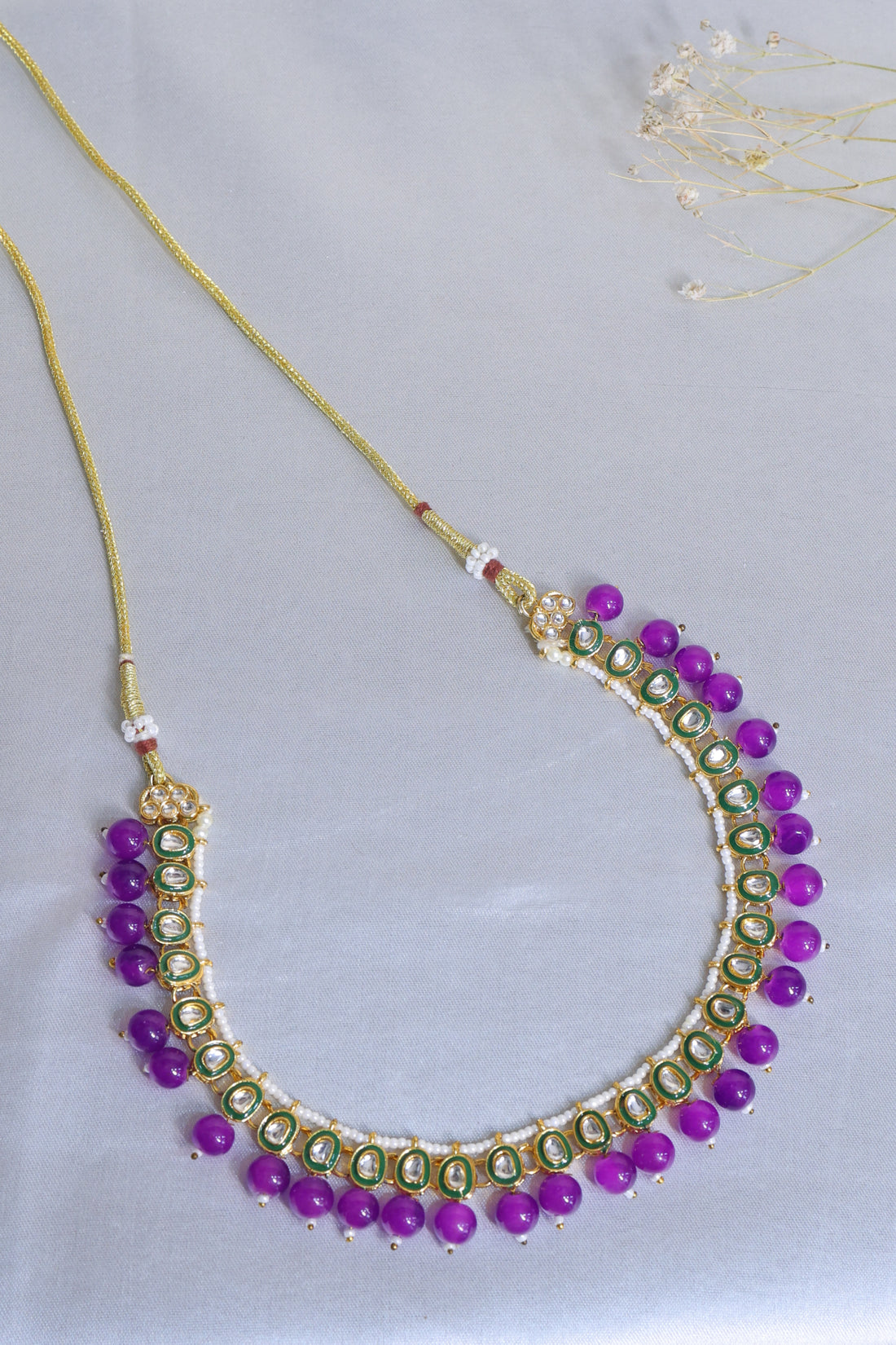 Elysia – Purple Kundan Bridal Set with Maang Tikka