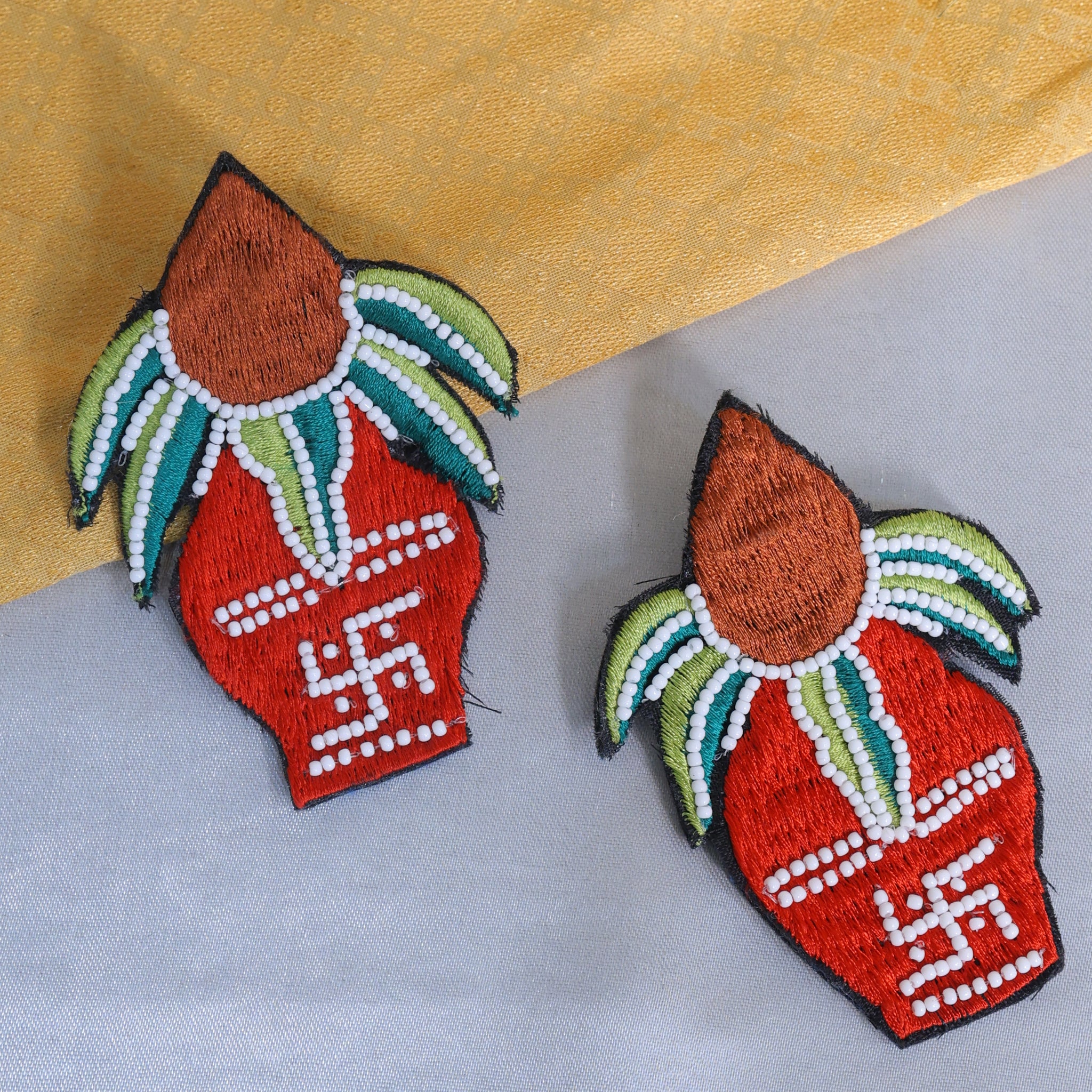 Red Kalash Earrings – Sacred Elegance for Festive Celebrations