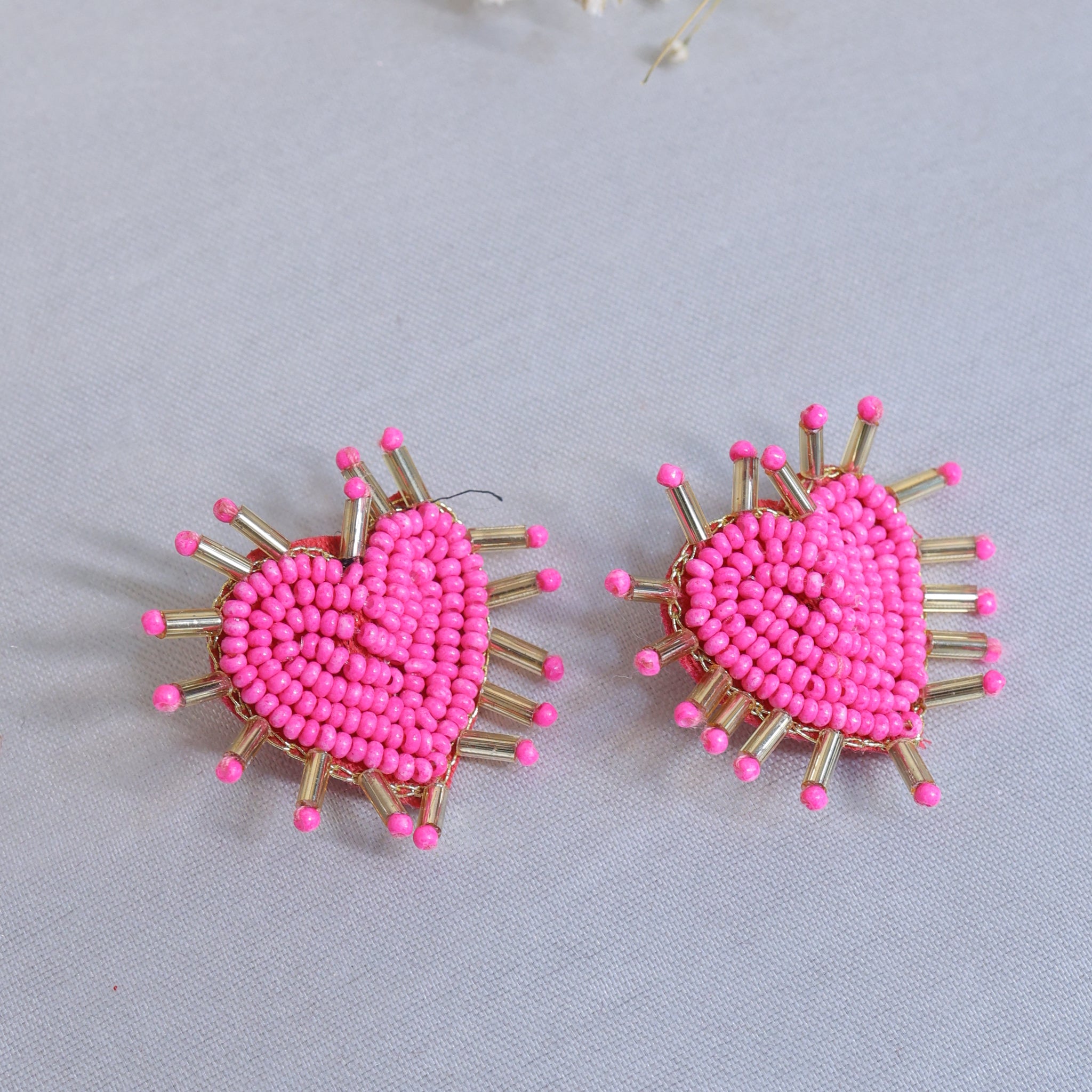 Pink Heart Earrings