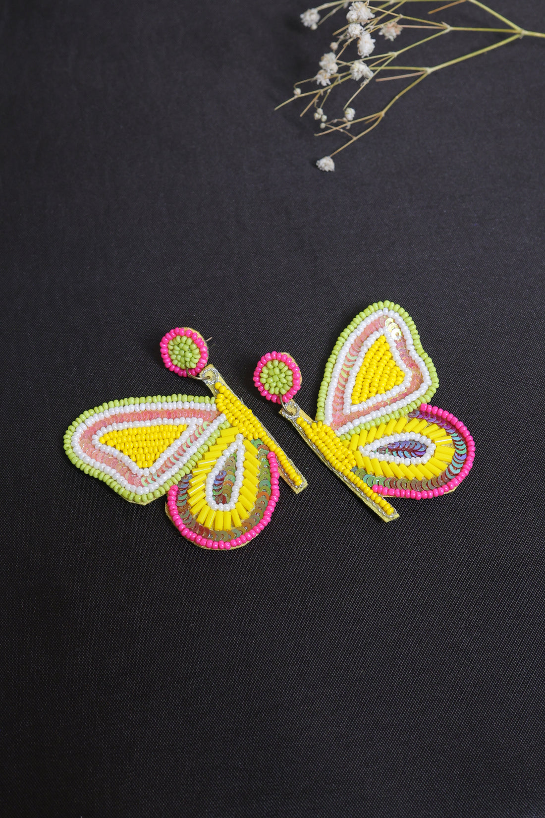 Butterfly Handbeaded Earrings