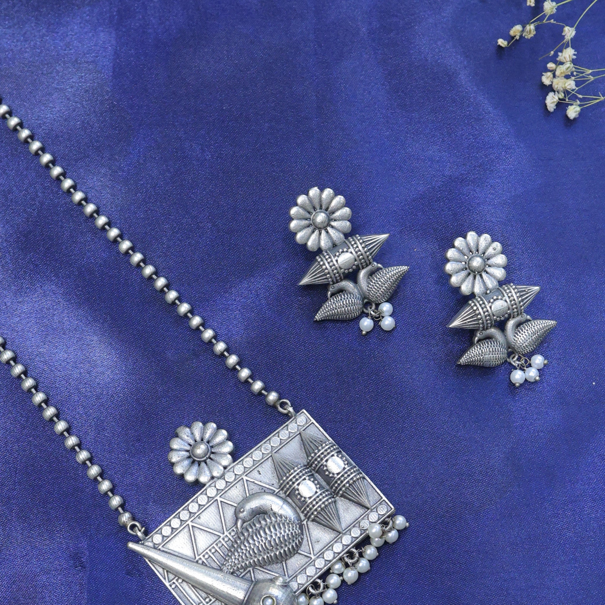 Tarini Tribal Temple Pendant Set