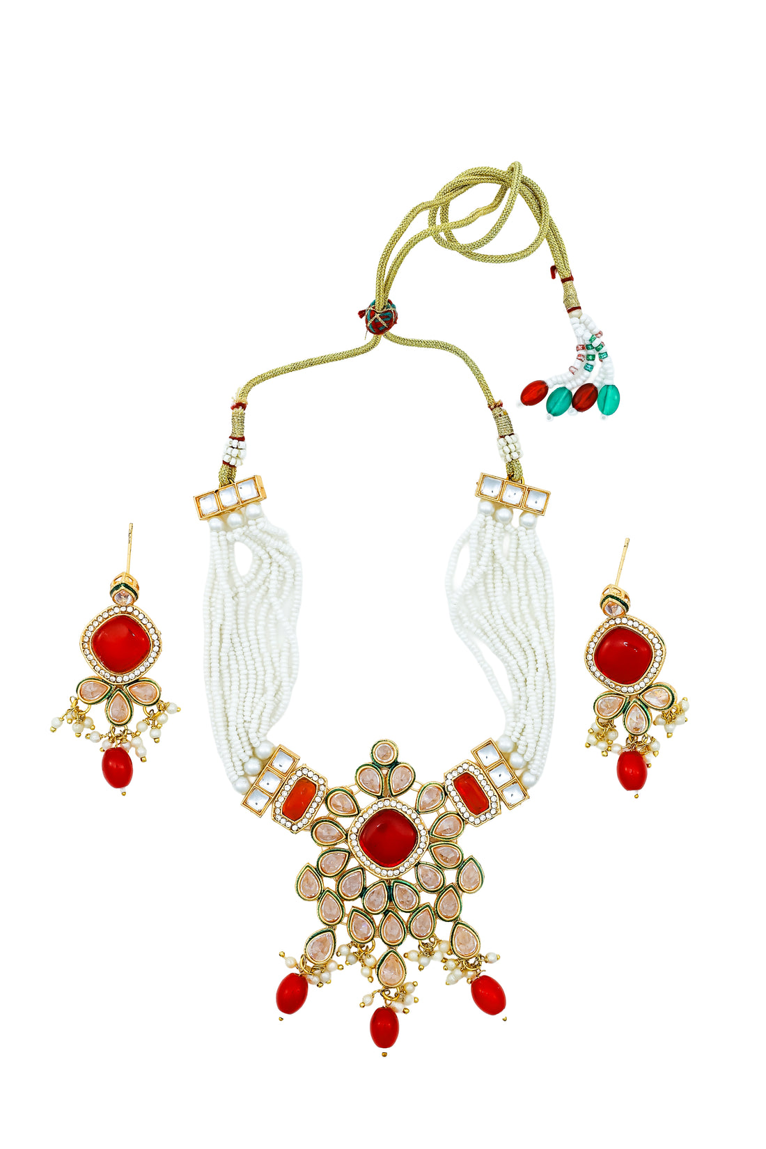 Zarkhira Pearl Drop Meenakari Earrings