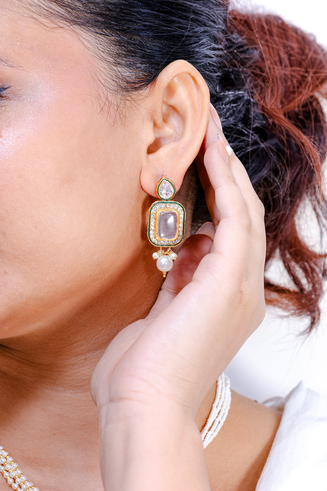 Amrisha Royal Pearl Kundan Necklace Set