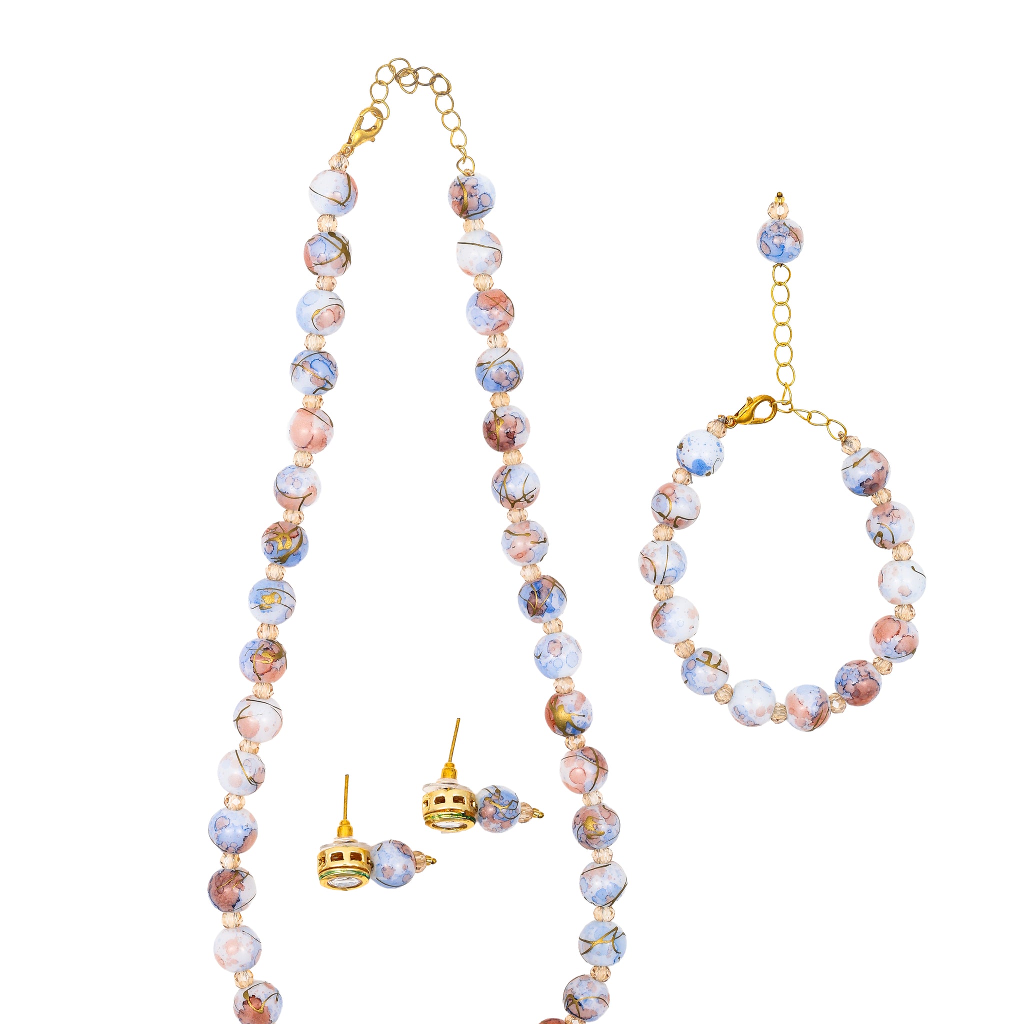 Beadsy Bloom – Handcrafted Glass Bead Jewelry Set