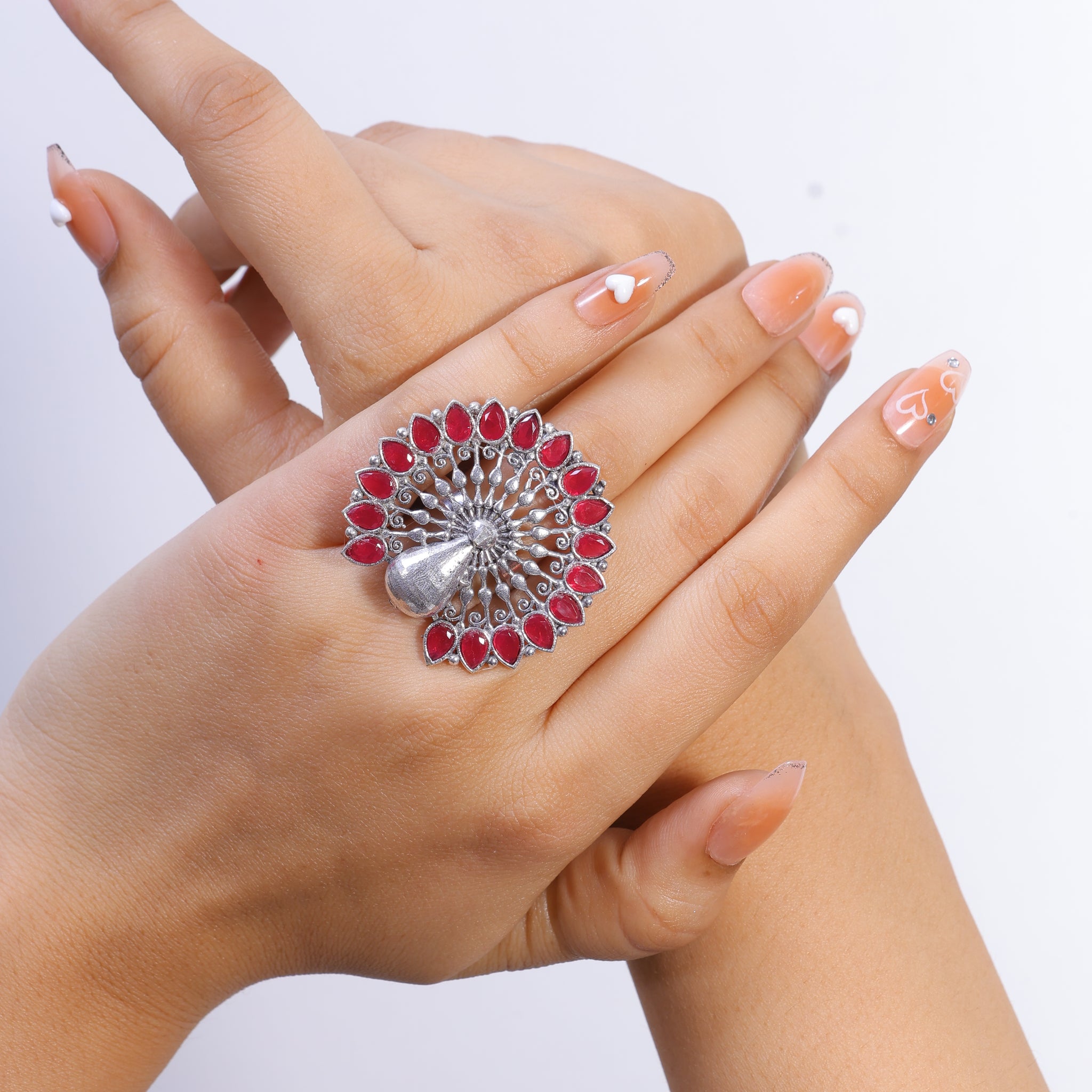 Dancing Peacock Ring