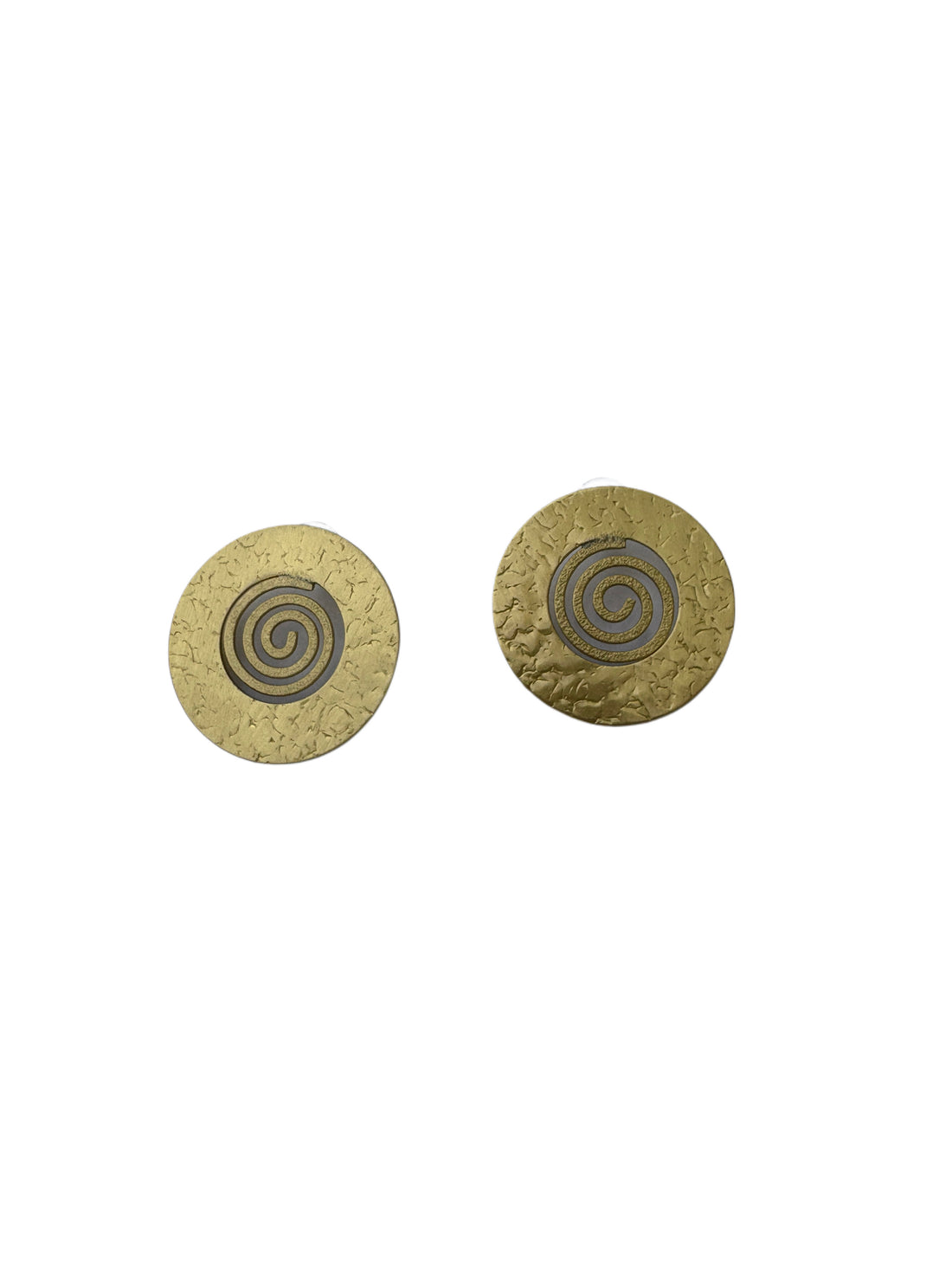 Flicka Textured Spiral Stud Earrings