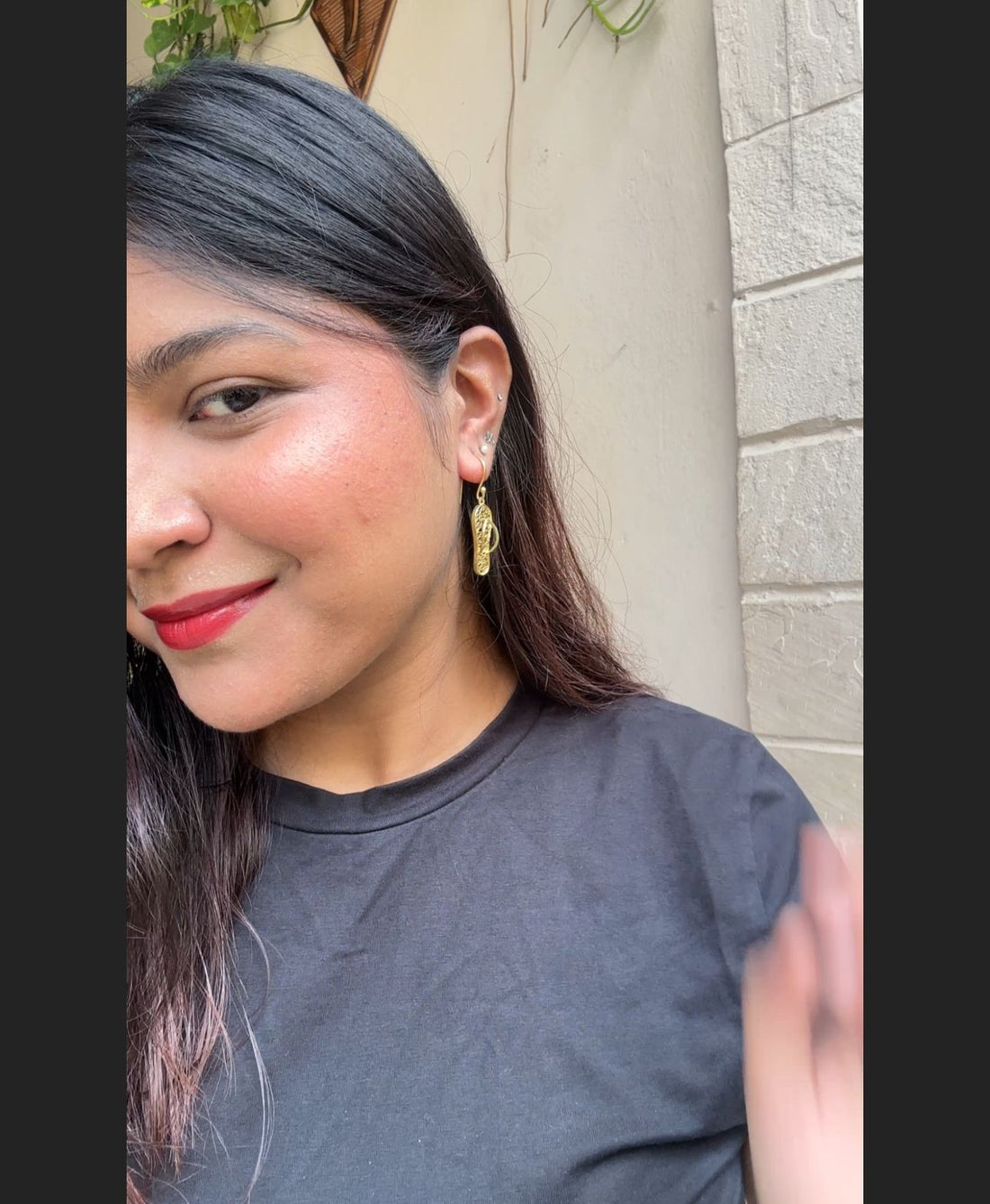"Golden Chappal Earrings – Quirky Desi Charm"