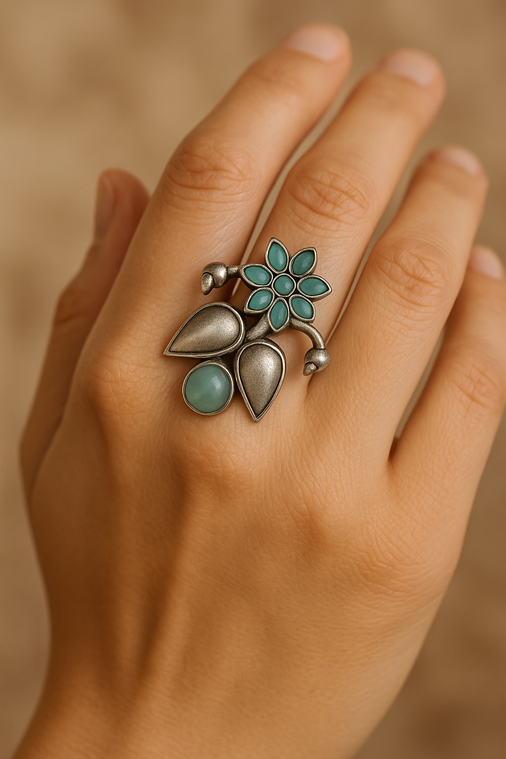 Indira Ring – Heritage Meets Handcrafted Elegance