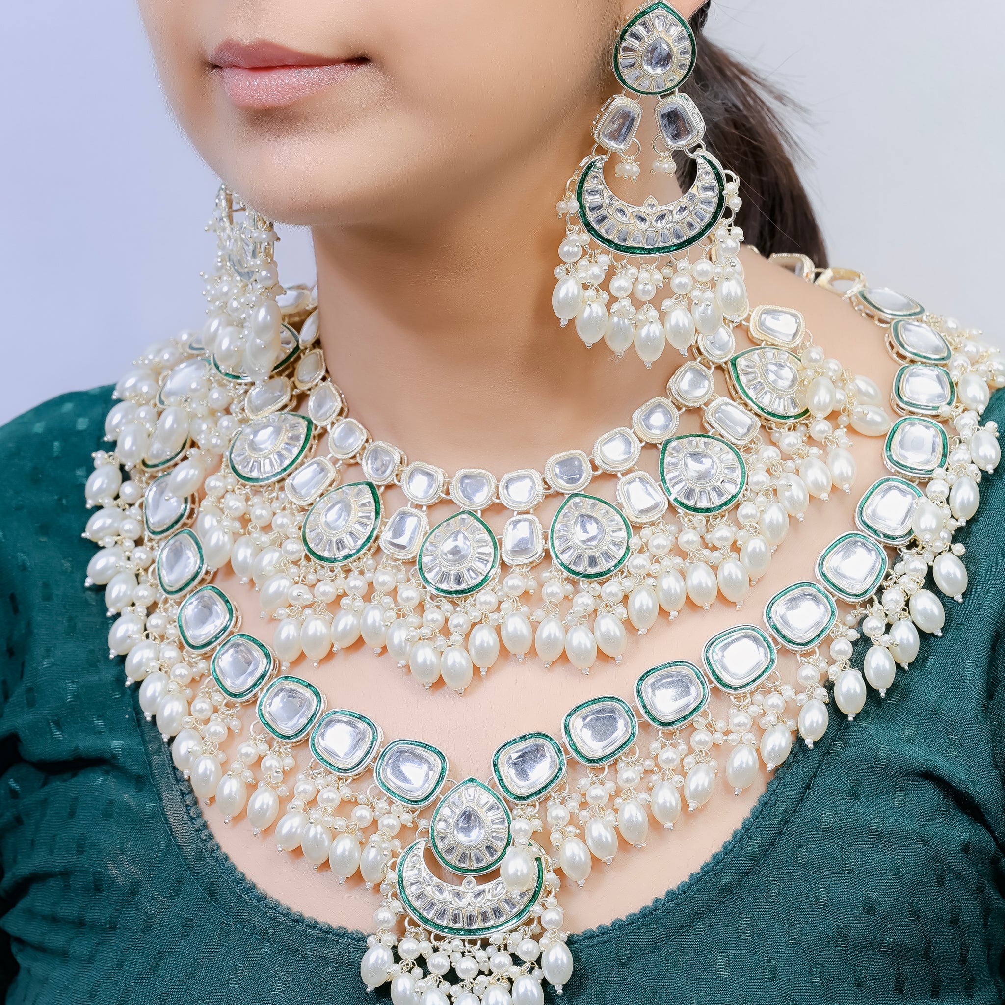 Maharniyaa – Grand Pearl Kundan Bridal Set