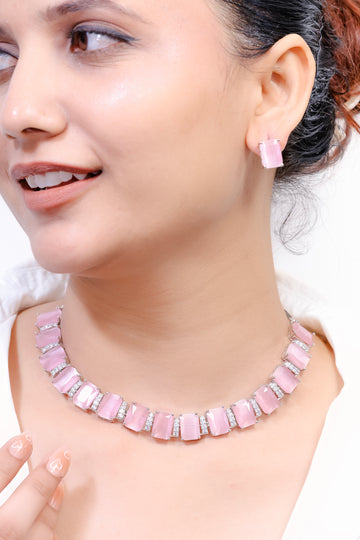 Mehira – Blush Pink Emerald Cut Set