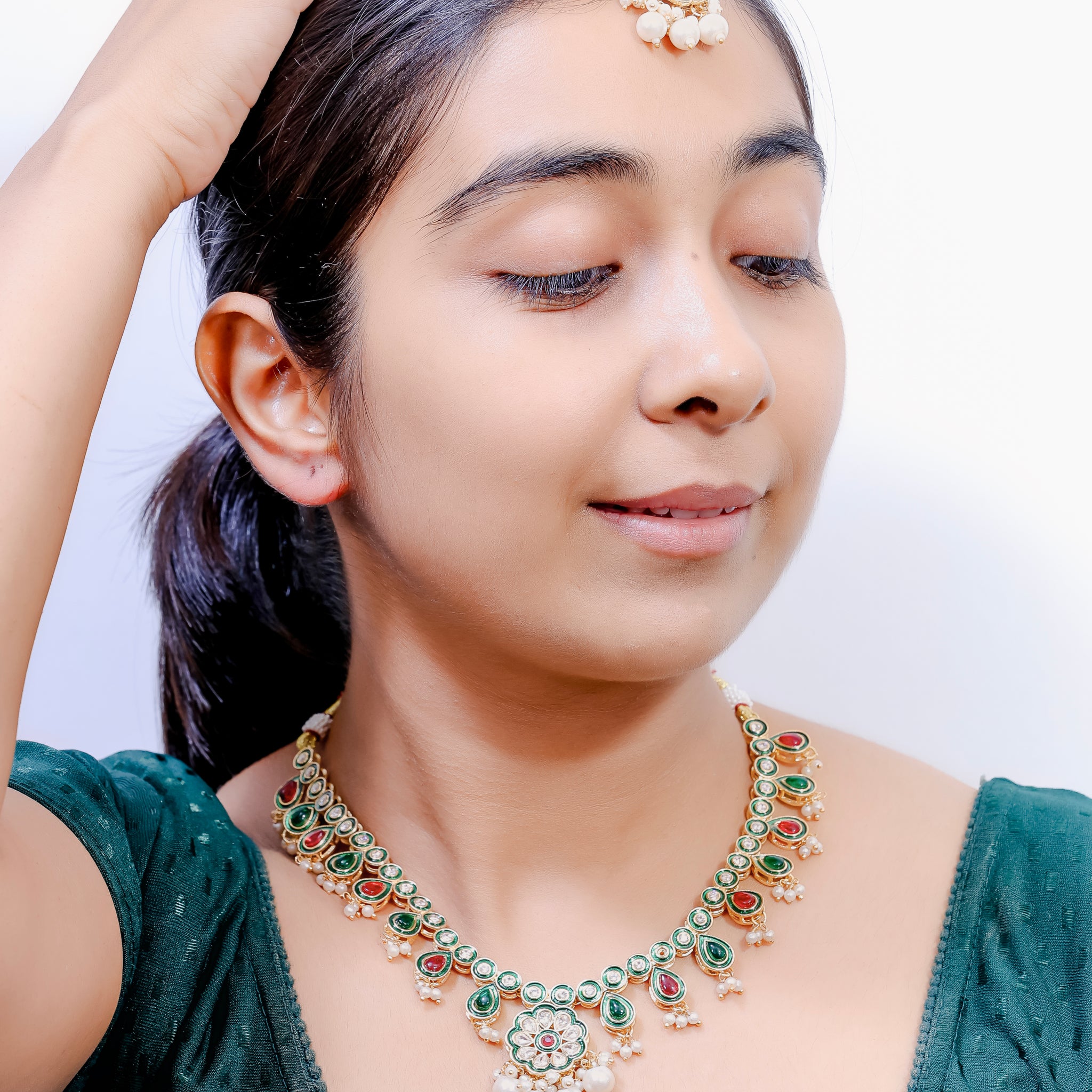Rasika – Multicolor Meenakari Pearl Set