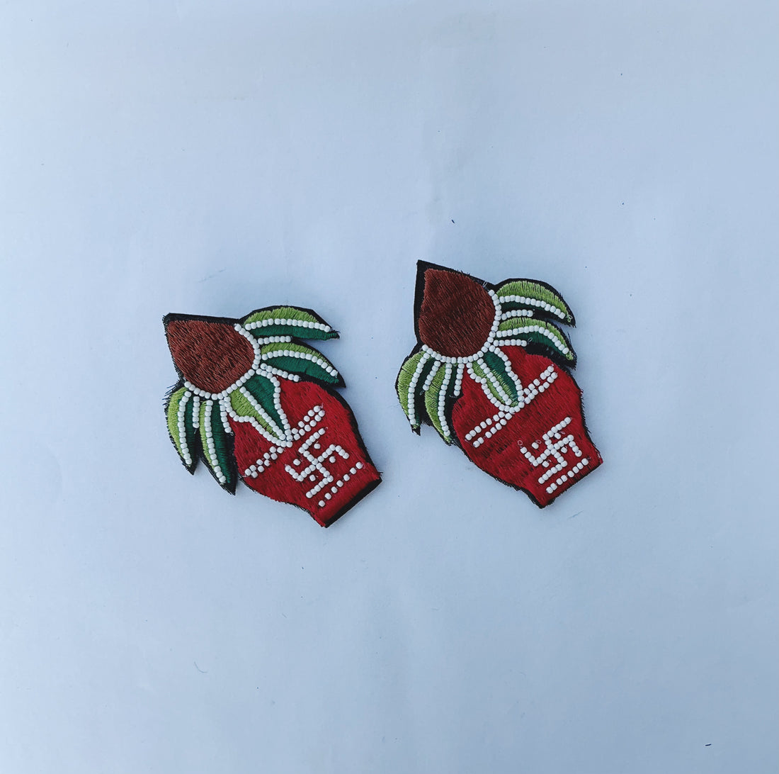 Red Kalash Earrings – Sacred Elegance for Festive Celebrations