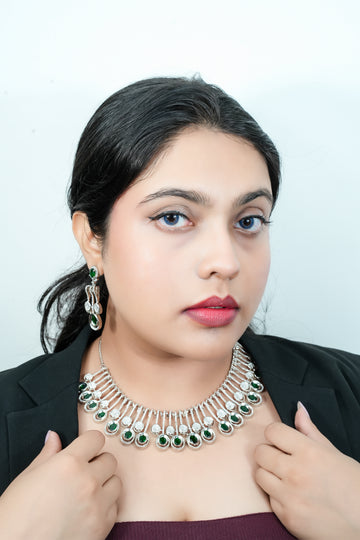 Twilight Elegance Emerald Necklace Set
