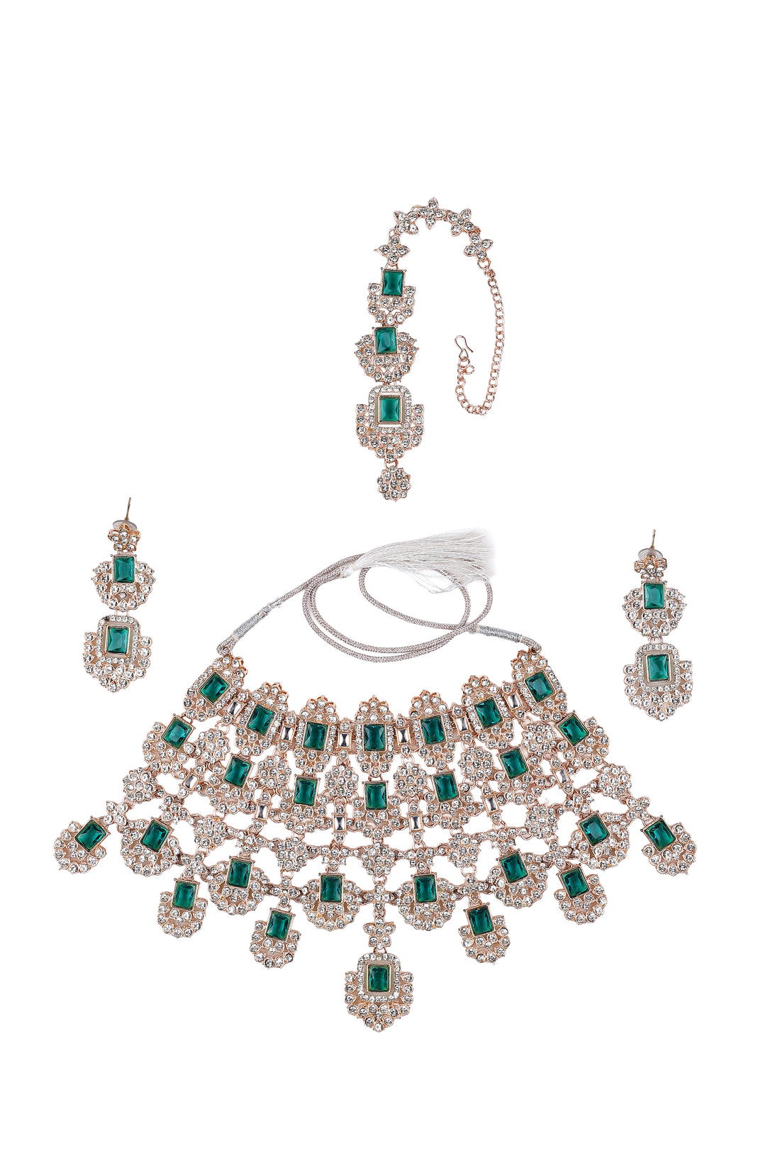Verdora Emerald-Crystal Bridal Set