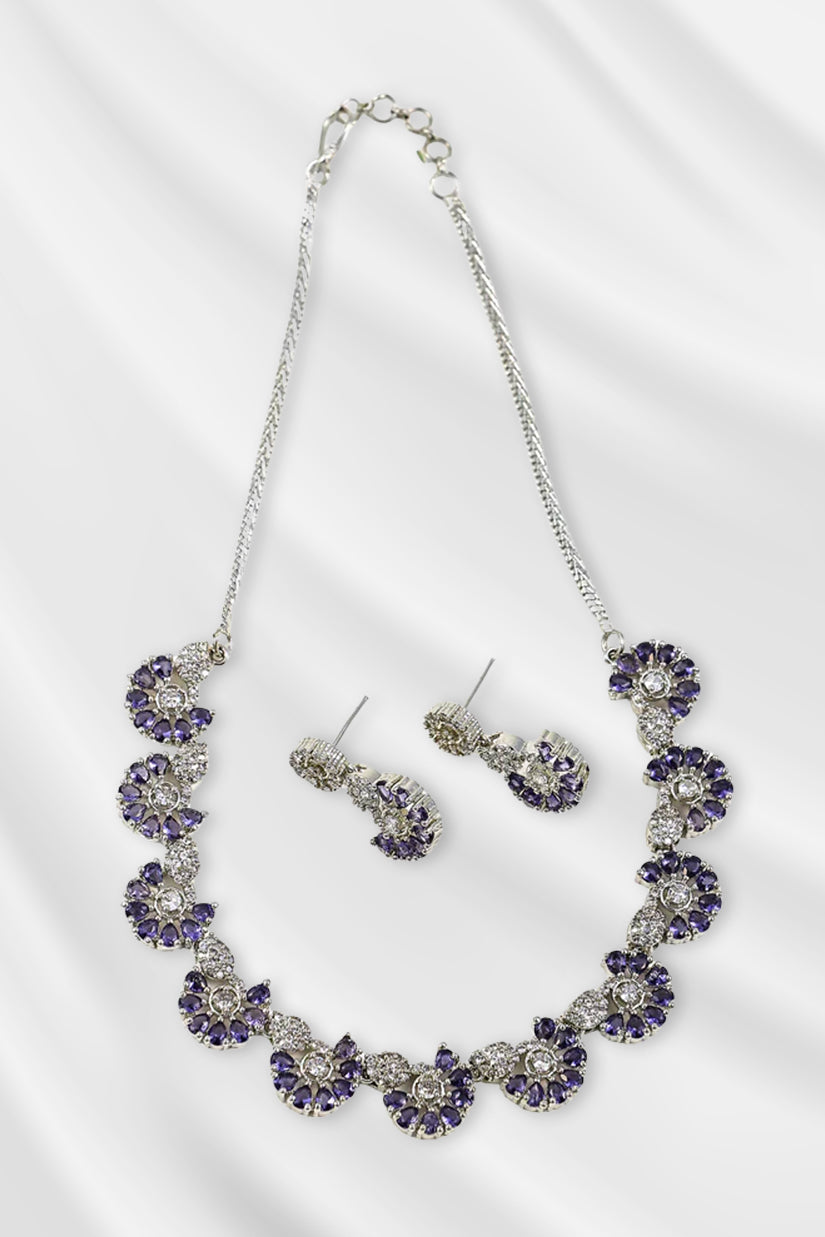 Noorain – Royal Violet Floral Set